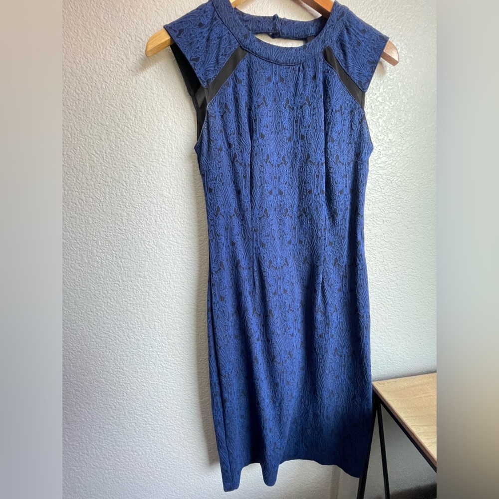 Bisou Bisou Blue and Black Dress